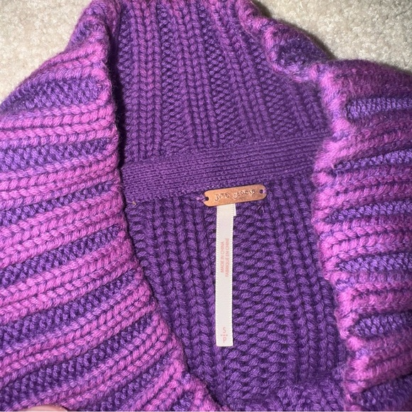 Free People Purple Cable Knit Sweater - Picture 9 of 9